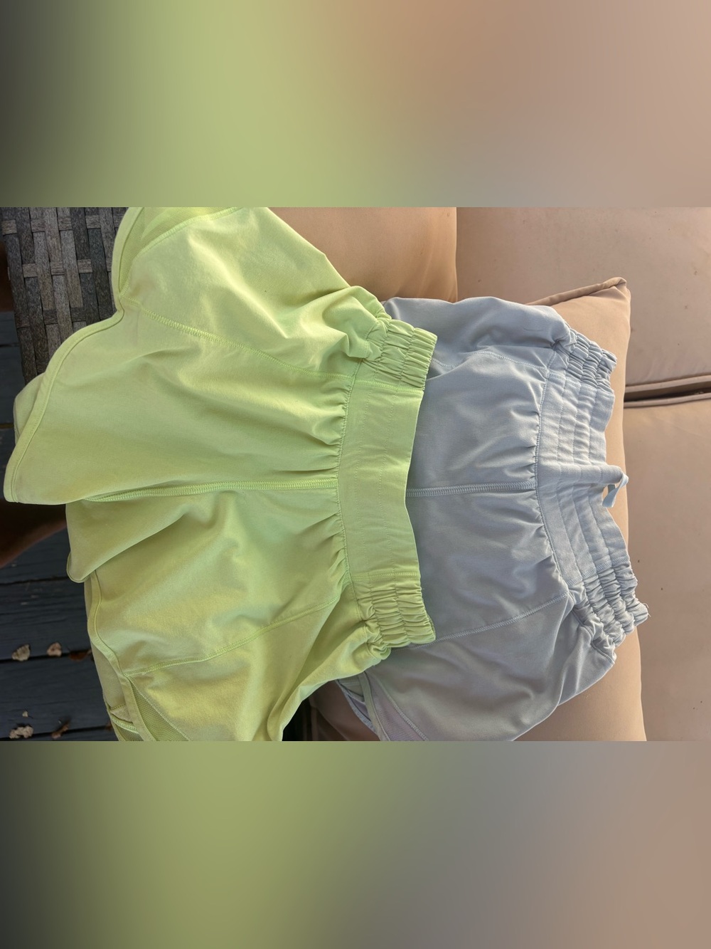 2 pairs Lululemon low rise Hotty Hot shorts